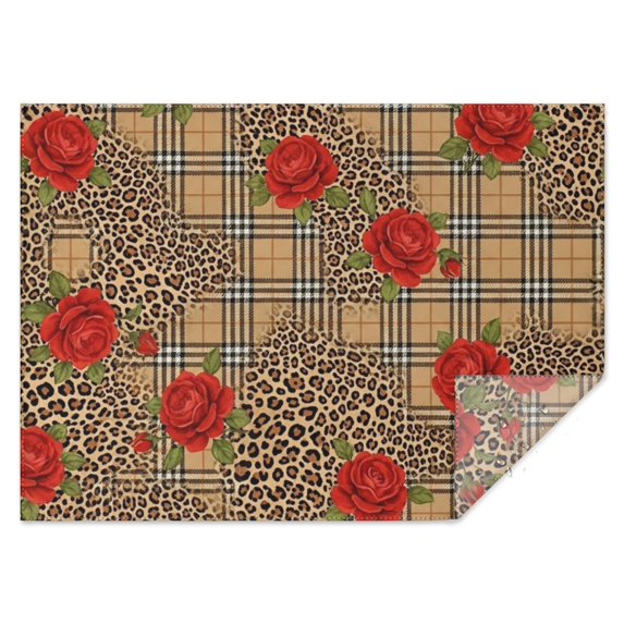Pioneer Flower Floral Print Pattern Rectangle Tablecloth 60"x84", Waterproof Polyester Table Cloth, Wipeable Spillproof for Dining Camping Indoor Outdoor