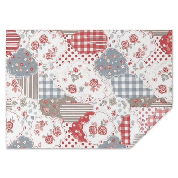 Pioneer Flower Floral Print Pattern Rectangle Tablecloth 60"x84", Waterproof Polyester Table Cloth, Wipeable Spillproof for Dining Camping Indoor Outdoor
