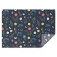 thumbnail image 1 of Pioneer Flower Floral Print Pattern Rectangle Tablecloth 60"x84", Waterproof Polyester Table Cloth, Wipeable Spillproof for Dining Camping Indoor Outdoor, 1 of 5