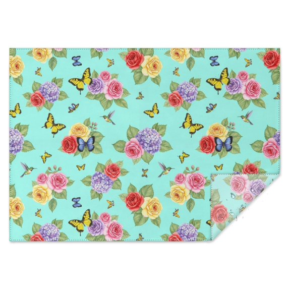 Pioneer Flower Floral Print Pattern Rectangle Tablecloth 60"x84", Waterproof Polyester Table Cloth, Wipeable Spillproof for Dining Camping Indoor Outdoor