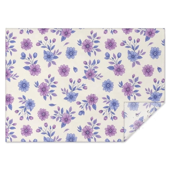 Pioneer Flower Floral Print Pattern Waterproof Tablecloth, Rectangular Fabric Table Cover Wrinkle Resistant Gift Ideas for Indoor Outdoor Dining,60"x84"