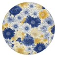thumbnail image 1 of Pioneer Flower Floral Print Pattern Round Fitted Tablecloth with Elastic Edge,Dining Table Cover Waterproof,Outdoor Round Tablecloth for Camping,Dining,Indoor and Outdoor, 1 of 7