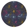 thumbnail image 1 of Pioneer Flower Floral Print Pattern Round Fitted Tablecloth with Elastic Edge,Dining Table Cover Waterproof,Outdoor Round Tablecloth for Camping,Dining,Indoor and Outdoor, 1 of 7
