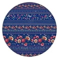 thumbnail image 1 of Pioneer Flower Floral Print Pattern Round Fitted Tablecloth with Elastic Edge,Dining Table Cover Waterproof,Outdoor Round Tablecloth for Camping,Dining,Indoor and Outdoor, 1 of 7