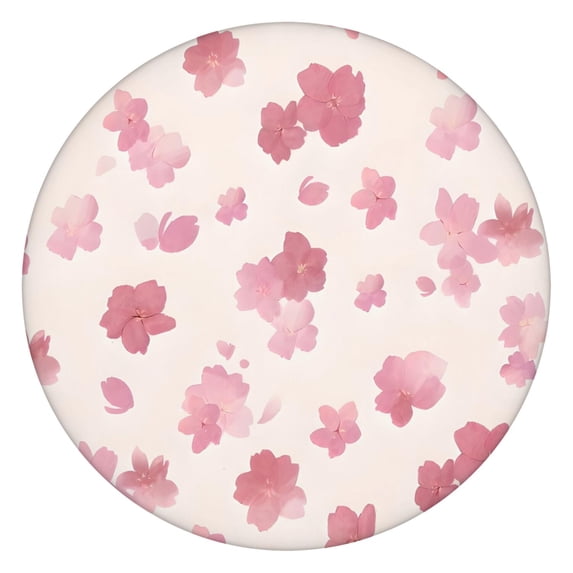 Pioneer Flower Floral Print Pattern Round Fitted Tablecloth with Elastic Edge,Dining Table Cover Waterproof,Outdoor Round Tablecloth for Camping,Dining,Indoor and Outdoor