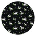 thumbnail image 1 of Pioneer Flower Floral Print Pattern Round Fitted Tablecloth with Elastic Edge,Dining Table Cover Waterproof,Outdoor Round Tablecloth for Camping,Dining,Indoor and Outdoor, 1 of 7