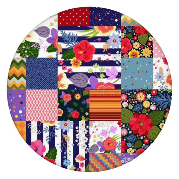 Pioneer Flower Floral Print Pattern Round Fitted Tablecloth with Elastic Edge,Dining Table Cover Waterproof,Outdoor Round Tablecloth for Camping,Dining,Indoor and Outdoor