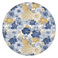 thumbnail image 1 of Pioneer Flower Floral Print Pattern Round Fitted Tablecloth with Elastic Edge,Dining Table Cover Waterproof,Outdoor Round Tablecloth for Camping,Dining,Indoor and Outdoor, 1 of 7