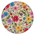 thumbnail image 1 of Pioneer Flower Floral Print Pattern Round Fitted Tablecloth with Elastic Edge,Dining Table Cover Waterproof,Outdoor Round Tablecloth for Camping,Dining,Indoor and Outdoor, 1 of 7