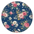 thumbnail image 1 of Pioneer Flower Floral Print Pattern Round Fitted Tablecloth with Elastic Edge,Dining Table Cover Waterproof,Outdoor Round Tablecloth for Camping,Dining,Indoor and Outdoor, 1 of 7