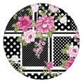 thumbnail image 1 of Pioneer Flower Floral Print Pattern Round Fitted Tablecloth with Elastic Edge,Dining Table Cover Waterproof,Outdoor Round Tablecloth for Camping,Dining,Indoor and Outdoor, 1 of 7