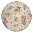 thumbnail image 1 of Pioneer Flower Floral Print Pattern Round Fitted Tablecloth with Elastic Edge,Dining Table Cover Waterproof,Outdoor Round Tablecloth for Camping,Dining,Indoor and Outdoor, 1 of 7