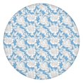 thumbnail image 1 of Pioneer Flower Floral Print Pattern Round Fitted Tablecloth with Elastic Edge,Dining Table Cover Waterproof,Outdoor Round Tablecloth for Camping,Dining,Indoor and Outdoor, 1 of 7