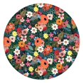 thumbnail image 1 of Pioneer Flower Floral Print Pattern Round Fitted Tablecloth with Elastic Edge,Dining Table Cover Waterproof,Outdoor Round Tablecloth for Camping,Dining,Indoor and Outdoor, 1 of 7