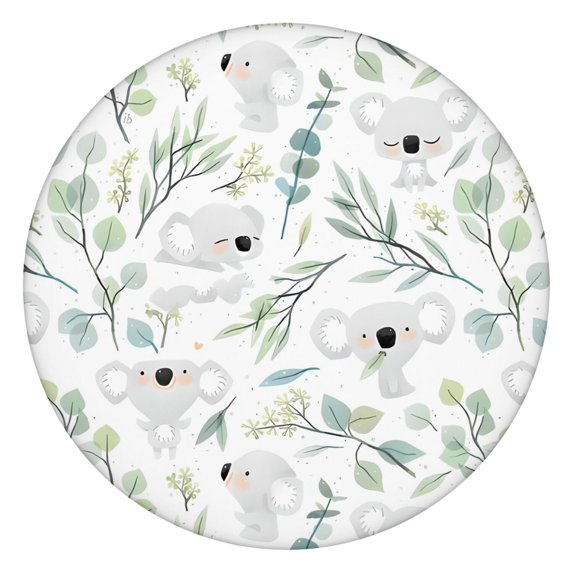 Pioneer Flower Floral Print Pattern Round Fitted Tablecloth with Elastic Edge,Dining Table Cover Waterproof,Outdoor Round Tablecloth for Camping,Dining,Indoor and Outdoor