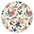 thumbnail image 1 of Pioneer Flower Floral Print Pattern Round Fitted Tablecloth with Elastic Edge,Dining Table Cover Waterproof,Outdoor Round Tablecloth for Camping,Dining,Indoor and Outdoor, 1 of 7