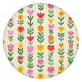 thumbnail image 1 of Pioneer Flower Floral Print Pattern Round Fitted Tablecloth with Elastic Edge,Dining Table Cover Waterproof,Outdoor Round Tablecloth for Camping,Dining,Indoor and Outdoor, 1 of 7