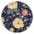 thumbnail image 1 of Pioneer Flower Floral Print Pattern Round Fitted Tablecloth with Elastic Edge,Dining Table Cover Waterproof,Outdoor Round Tablecloth for Camping,Dining,Indoor and Outdoor, 1 of 7