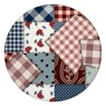 thumbnail image 1 of Pioneer Flower Floral Print Pattern Round Fitted Tablecloth with Elastic Edge,Dining Table Cover Waterproof,Outdoor Round Tablecloth for Camping,Dining,Indoor and Outdoor, 1 of 7