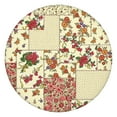 thumbnail image 1 of Pioneer Flower Floral Print Pattern Round Fitted Tablecloth with Elastic Edge,Dining Table Cover Waterproof,Outdoor Round Tablecloth for Camping,Dining,Indoor and Outdoor, 1 of 7