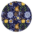 thumbnail image 1 of Pioneer Flower Floral Print Pattern Round Fitted Tablecloth with Elastic Edge,Dining Table Cover Waterproof,Outdoor Round Tablecloth for Camping,Dining,Indoor and Outdoor, 1 of 7
