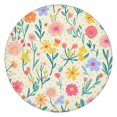thumbnail image 1 of Pioneer Flower Floral Print Pattern Round Fitted Tablecloth with Elastic Edge,Dining Table Cover Waterproof,Outdoor Round Tablecloth for Camping,Dining,Indoor and Outdoor, 1 of 7
