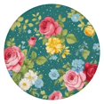 thumbnail image 1 of Pioneer Flower Floral Print Pattern Round Fitted Tablecloth with Elastic Edge,Dining Table Cover Waterproof,Outdoor Round Tablecloth for Camping,Dining,Indoor and Outdoor, 1 of 7
