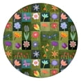 thumbnail image 1 of Pioneer Flower Floral Print Pattern Round Fitted Tablecloth with Elastic Edge,Dining Table Cover Waterproof,Outdoor Round Tablecloth for Camping,Dining,Indoor and Outdoor, 1 of 7