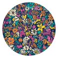 thumbnail image 1 of Pioneer Flower Floral Print Pattern Round Fitted Tablecloth with Elastic Edge,Dining Table Cover Waterproof,Outdoor Round Tablecloth for Camping,Dining,Indoor and Outdoor, 1 of 7