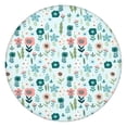thumbnail image 1 of Pioneer Flower Floral Print Pattern Round Fitted Tablecloth with Elastic Edge,Dining Table Cover Waterproof,Outdoor Round Tablecloth for Camping,Dining,Indoor and Outdoor, 1 of 7