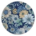 thumbnail image 1 of Pioneer Flower Floral Print Pattern Round Fitted Tablecloth with Elastic Edge,Dining Table Cover Waterproof,Outdoor Round Tablecloth for Camping,Dining,Indoor and Outdoor, 1 of 7