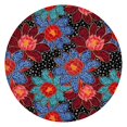 thumbnail image 1 of Pioneer Flower Floral Print Pattern Round Fitted Tablecloth with Elastic Edge,Dining Table Cover Waterproof,Outdoor Round Tablecloth for Camping,Dining,Indoor and Outdoor, 1 of 7