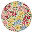 thumbnail image 1 of Pioneer Flower Floral Print Pattern Round Fitted Tablecloth with Elastic Edge,Dining Table Cover Waterproof,Outdoor Round Tablecloth for Camping,Dining,Indoor and Outdoor, 1 of 7