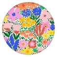 thumbnail image 1 of Pioneer Flower Floral Print Pattern Round Fitted Tablecloth with Elastic Edge,Dining Table Cover Waterproof,Outdoor Round Tablecloth for Camping,Dining,Indoor and Outdoor, 1 of 7