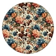 thumbnail image 1 of Pioneer Flower Floral Print Pattern Round Fitted Tablecloth with Elastic Edge,Dining Table Cover Waterproof,Outdoor Round Tablecloth for Camping,Dining,Indoor and Outdoor, 1 of 7