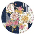 thumbnail image 1 of Pioneer Flower Floral Print Pattern Round Fitted Tablecloth with Elastic Edge,Dining Table Cover Waterproof,Outdoor Round Tablecloth for Camping,Dining,Indoor and Outdoor, 1 of 7
