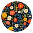 thumbnail image 1 of Pioneer Flower Floral Print Pattern Round Fitted Tablecloth with Elastic Edge,Dining Table Cover Waterproof,Outdoor Round Tablecloth for Camping,Dining,Indoor and Outdoor, 1 of 7