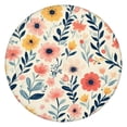 thumbnail image 1 of Pioneer Flower Floral Print Pattern Round Fitted Tablecloth with Elastic Edge,Dining Table Cover Waterproof,Outdoor Round Tablecloth for Camping,Dining,Indoor and Outdoor, 1 of 7