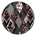 thumbnail image 1 of Pioneer Flower Floral Print Pattern Round Fitted Tablecloth with Elastic Edge,Dining Table Cover Waterproof,Outdoor Round Tablecloth for Camping,Dining,Indoor and Outdoor, 1 of 7