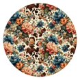 thumbnail image 1 of Pioneer Flower Floral Print Pattern Round Fitted Tablecloth with Elastic Edge,Dining Table Cover Waterproof,Outdoor Round Tablecloth for Camping,Dining,Indoor and Outdoor, 1 of 7
