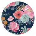 thumbnail image 1 of Pioneer Flower Floral Print Pattern Round Fitted Tablecloth with Elastic Edge,Dining Table Cover Waterproof,Outdoor Round Tablecloth for Camping,Dining,Indoor and Outdoor, 1 of 7