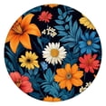 thumbnail image 1 of Pioneer Flower Floral Print Pattern Round Fitted Tablecloth with Elastic Edge,Dining Table Cover Waterproof,Outdoor Round Tablecloth for Camping,Dining,Indoor and Outdoor, 1 of 7