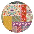 thumbnail image 1 of Pioneer Flower Floral Print Pattern Round Fitted Tablecloth with Elastic Edge,Dining Table Cover Waterproof,Outdoor Round Tablecloth for Camping,Dining,Indoor and Outdoor, 1 of 7