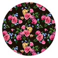 thumbnail image 1 of Pioneer Flower Floral Print Pattern Round Fitted Tablecloth with Elastic Edge,Dining Table Cover Waterproof,Outdoor Round Tablecloth for Camping,Dining,Indoor and Outdoor, 1 of 7