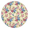 thumbnail image 1 of Pioneer Flower Floral Print Pattern Round Fitted Tablecloth with Elastic Edge,Dining Table Cover Waterproof,Outdoor Round Tablecloth for Camping,Dining,Indoor and Outdoor, 1 of 7