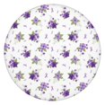 thumbnail image 1 of Pioneer Flower Floral Print Pattern Round Fitted Tablecloth with Elastic Edge, Waterproof Dining Table Cover for Indoor Outdoor Camping and Daily Use, 1 of 6