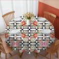 thumbnail image 1 of Pioneer Flower Floral Print Pattern Round Tablecloth 60 X 60 Inch, Wrinkle Resistant Wipeable Table Cloth for Kitchen Dining Picnic Patio Party, 1 of 6