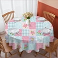 thumbnail image 1 of Pioneer Flower Floral Print Pattern Round Tablecloth 60 X 60 Inch, Wrinkle Resistant Wipeable Table Cloth for Kitchen Dining Picnic Patio Party, 1 of 6