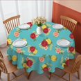 thumbnail image 1 of Pioneer Flower Floral Print Pattern Round Tablecloth 60 X 60 Inch, Wrinkle Resistant Wipeable Table Cloth for Kitchen Dining Picnic Patio Party, 1 of 6