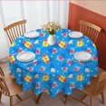thumbnail image 1 of Pioneer Flower Floral Print Pattern Round Tablecloth 60 X 60 Inch, Wrinkle Resistant Wipeable Table Cloth for Kitchen Dining Picnic Patio Party, 1 of 6